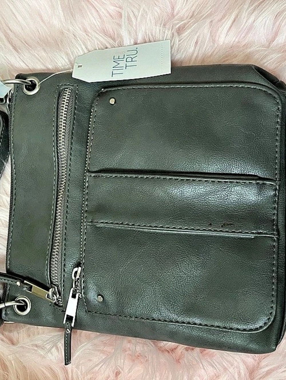 Time Tru Black Crossbody Bag NWT
